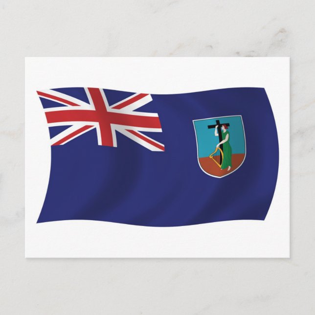 Montserrat Flag Postcard (Front)