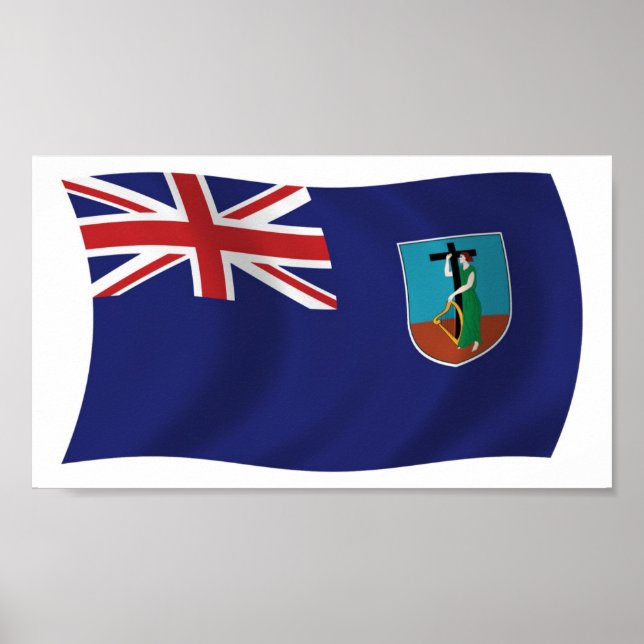Montserrat Flag Poster Print (Front)