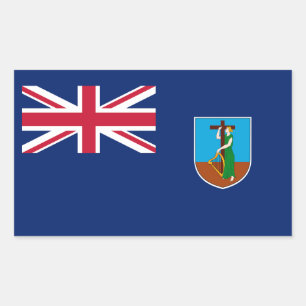 Montserrat Flag Rectangular Sticker