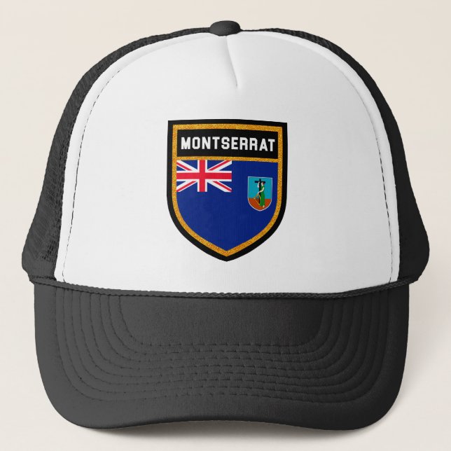 Montserrat Flag Trucker Hat (Front)