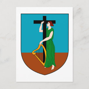 Montserrat Official Coat Of Arms Heraldry Symbol Postcard