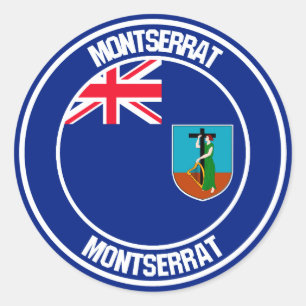 Montserrat Round Emblem Classic Round Sticker