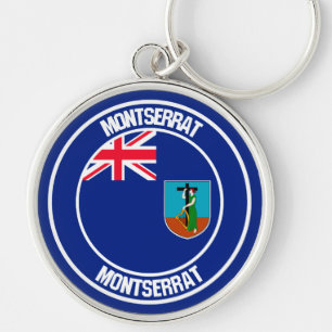 Montserrat Round Emblem Key Ring