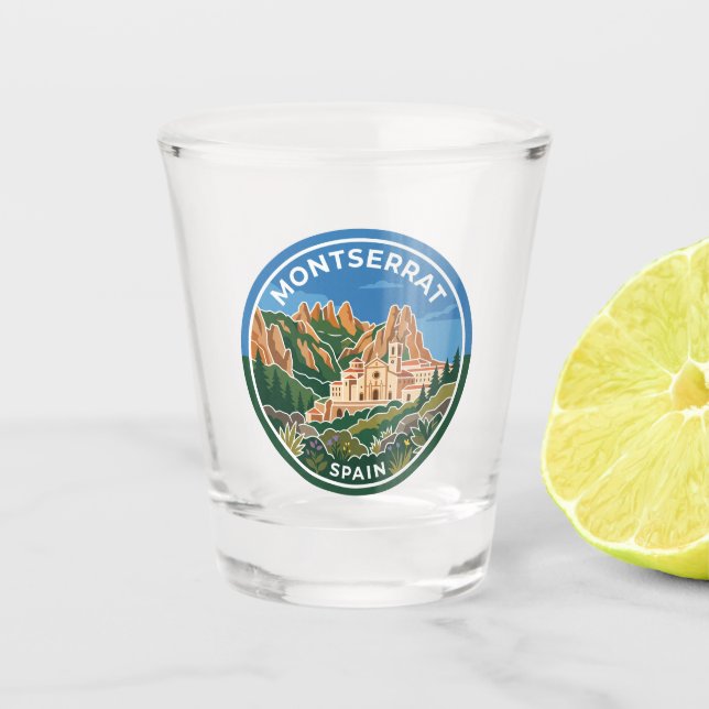 Montserrat Spain Shot Glass (Front)