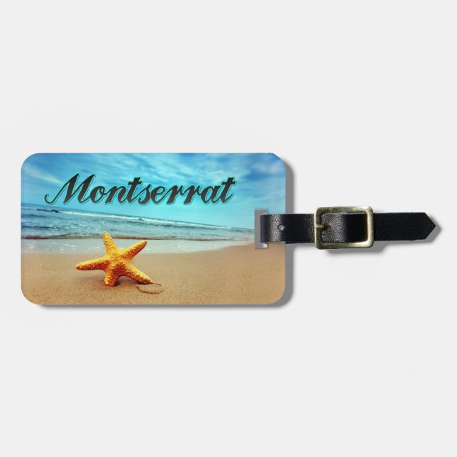 Montserrat starfish luggage tag (Front Horizontal)