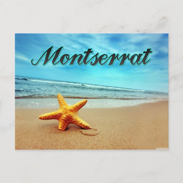 Montserrat starfish postcard (Front)