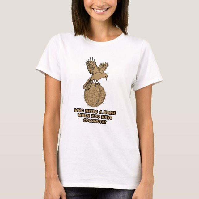 Monty Python Mediaeval Madness Coconut Horse Rider T-Shirt (Front)