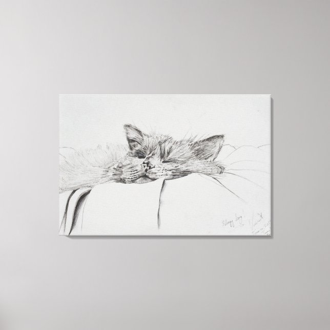 Monty sleepy boy canvas print (Front)
