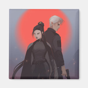 Monty & Strong - Mona Finden art -Simon & Michiko Magnet