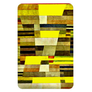 Monument, abstract painting by Paul Klee Magnet