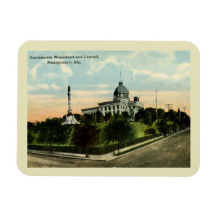 Monument and Capitol, Montgomery AL Vintage  Magnet