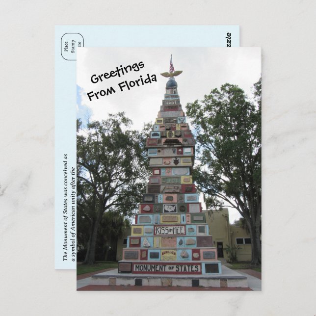Monument of the States - Kissimmee Florida Postcard (Front/Back)