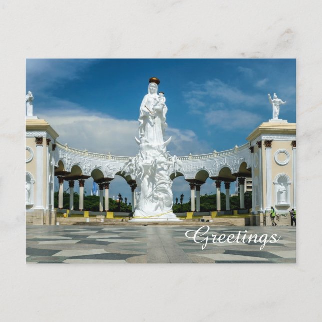 Monument of The Virgin of Maracaibo Venezuela Postcard (Front)