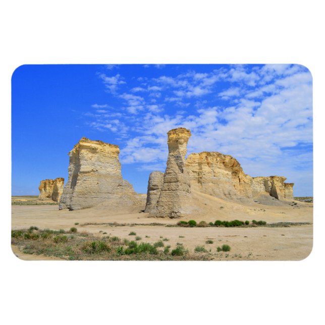 Monument Rocks in Kansas Magnet (Horizontal)