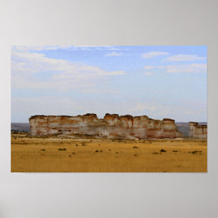 Monument Rocks in Western Kansas Poster