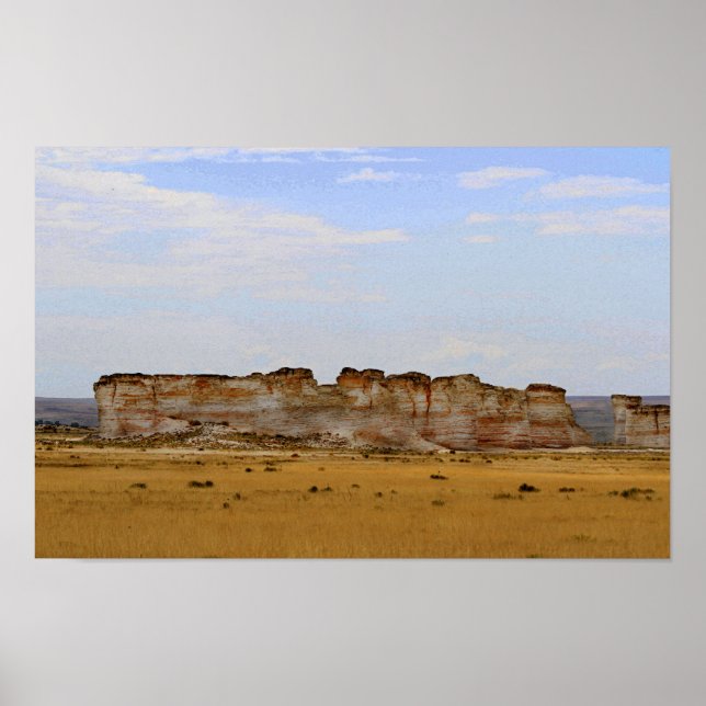 Monument Rocks in Western Kansas Poster (Front)