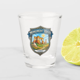 Monument Rocks National Natural Landmark Kansas Shot Glass