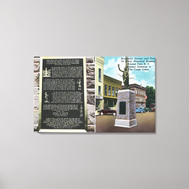 Monument Square and Erwin Historical Museum Canvas Print (Front)