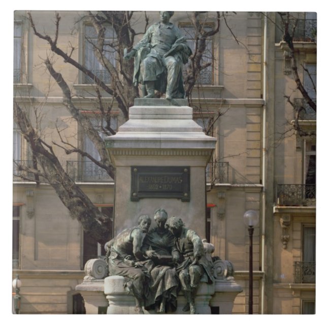 Monument to Alexander Dumas pere (1802-70) French Tile (Front)