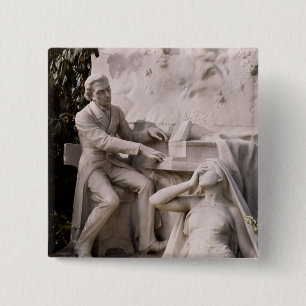 Monument to Frederic Chopin 15 Cm Square Badge