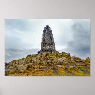 Monument to Icelandic Poet Stephan G. Stephansson Poster