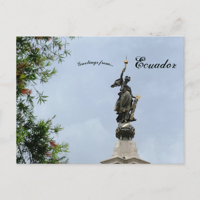 Monument to Independence Quito Ecuador Postcard (Front)