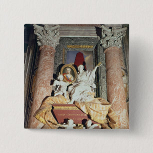 Monument to Maria Clementina Sobieska 1739 15 Cm Square Badge