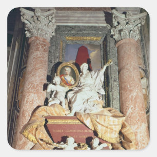 Monument to Maria Clementina Sobieska  1739 Square Sticker