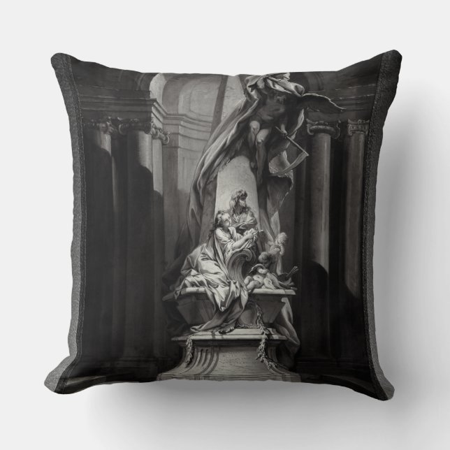 Monument to Mignard by François Boucher Cushion (Front)