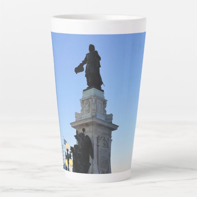 Monument to Samuel De Champlain, Quebec, Canada Latte Mug (Front)