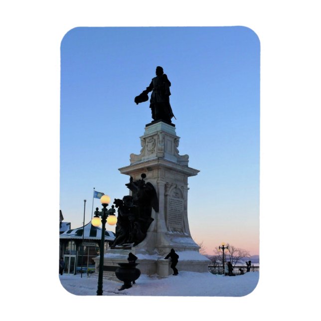 Monument to Samuel De Champlain, Quebec, Canada Magnet (Vertical)