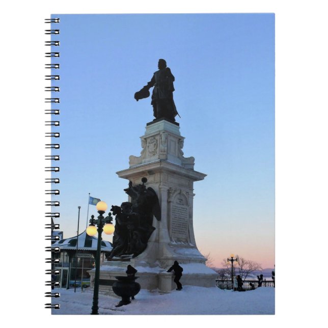 Monument to Samuel De Champlain, Quebec, Canada Notebook (Front)