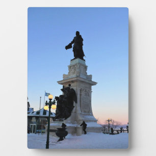 Monument to Samuel De Champlain, Quebec, Canada Plaque