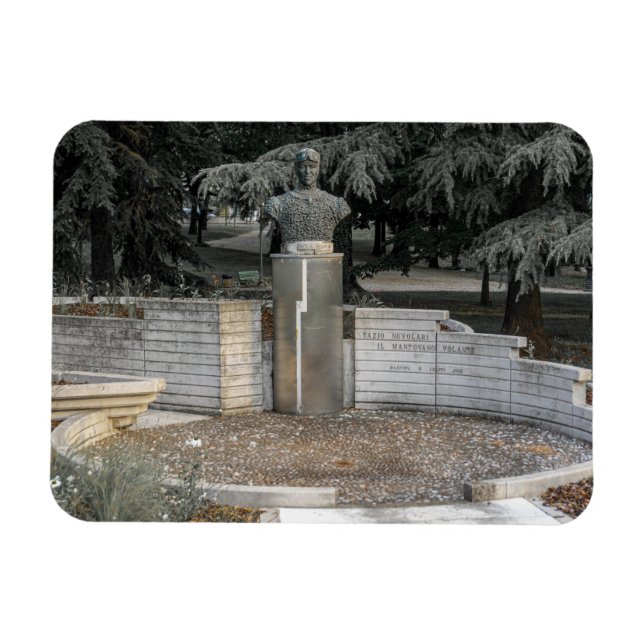Monument to Tazio Nuvolari Flexible Photo Magnet (Horizontal)