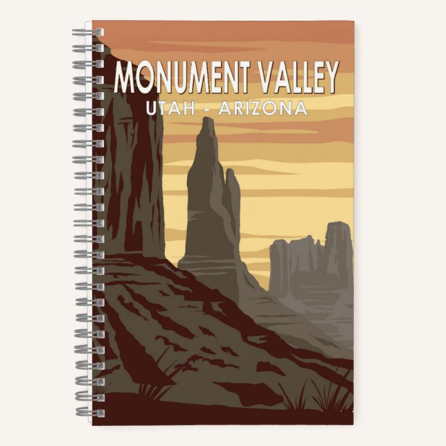 Monument Valley Arizona Utah Vintage Notebook (Front)