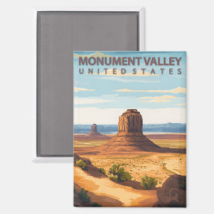 Monument Valley Arizona Utah Vintage Travel Magnet