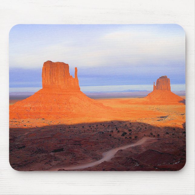 Monument Valley at sunset Mouse Pad (Front)