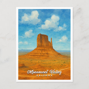 Monument Valley AZ Desert View   Watercolor  Holiday Postcard