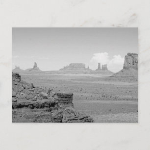 Monument Valley (black and white) 2 Postcard