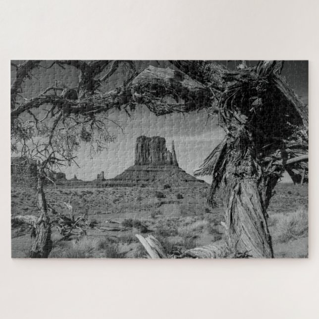 Monument Valley Black and White Jigsaw Puzzle (Horizontal)