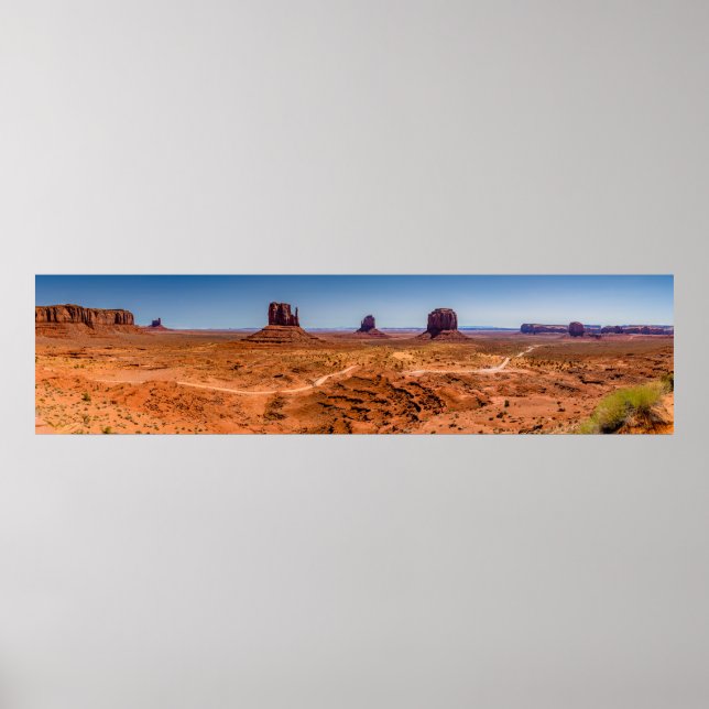 Monument Valley Desert Panoramic Poster (Front)