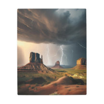 Monument Valley In full Lightning Storm