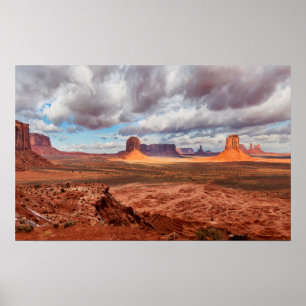Monument valley landscape, AZ Poster