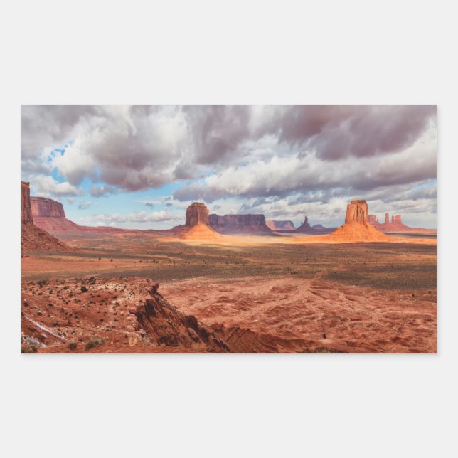 Monument valley landscape, AZ Rectangular Sticker (Front)