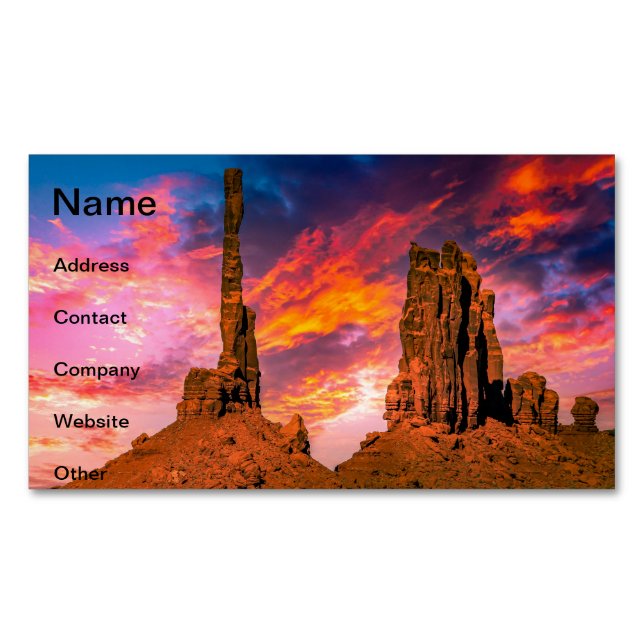 Monument Valley Magnetic Business Card (Front)