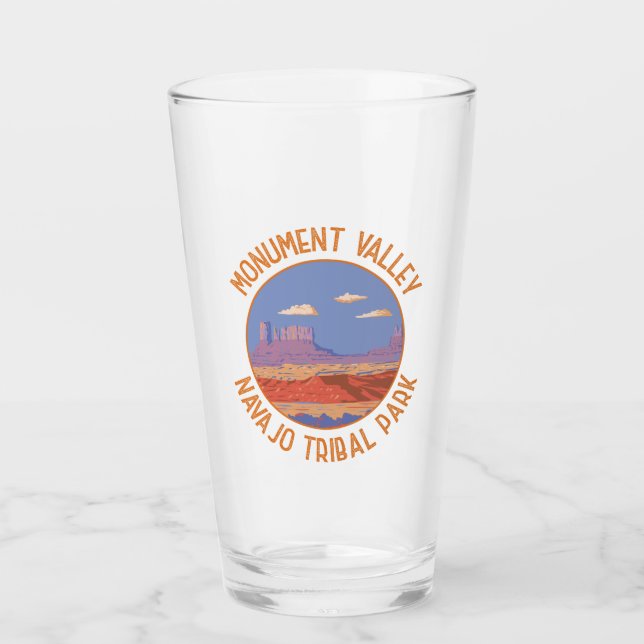 Monument Valley Navajo Tribal Park Travel Vintage Glass (Front)