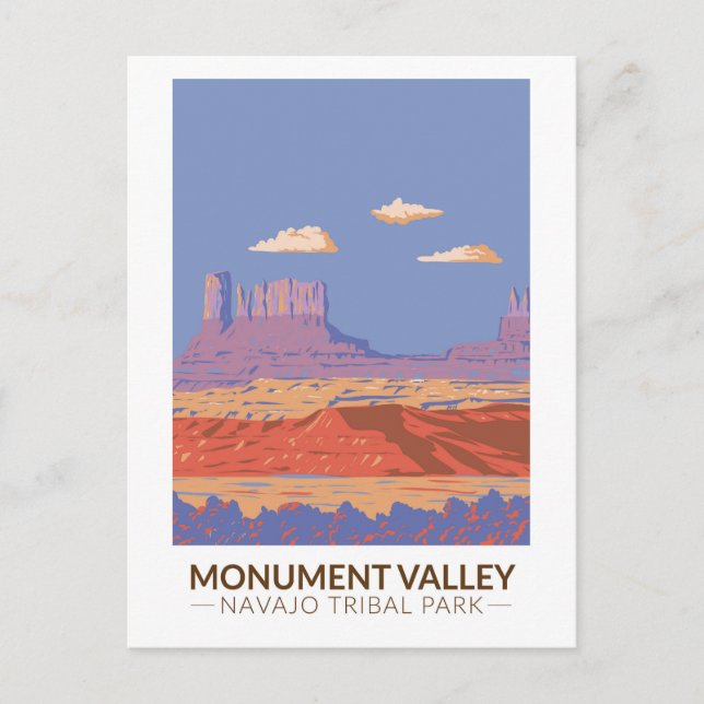 Monument Valley Navajo Tribal Park Travel Vintage Postcard (Front)