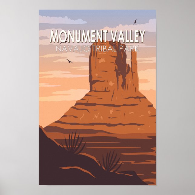 Monument Valley Navajo Tribal Park Vintage Poster (Front)
