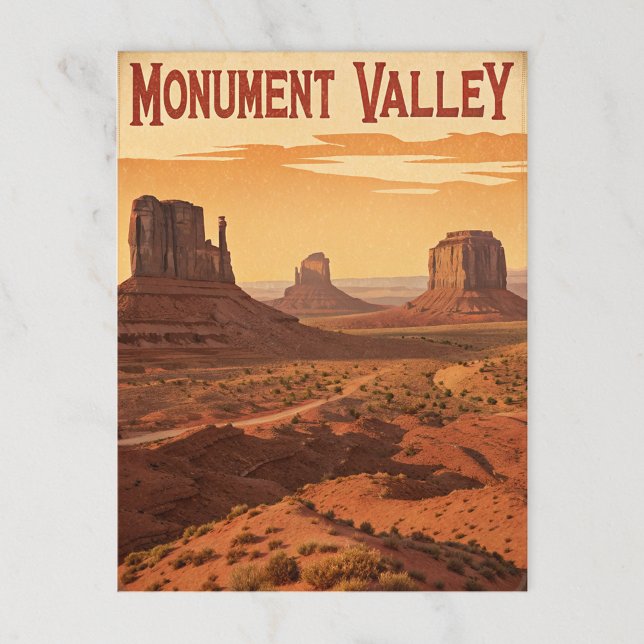 Monument Valley: Retro Desert View Postcard (Creator Uploaded)