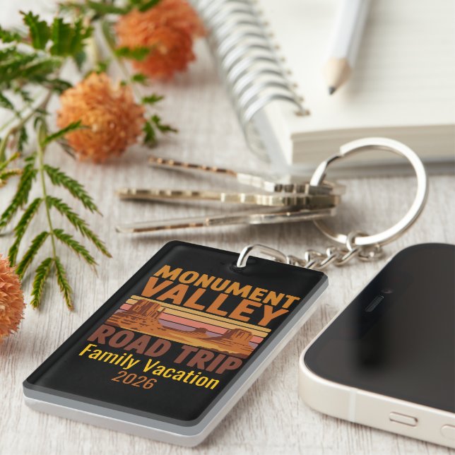 Monument Valley Road Trip Scenic Desert Adventure Key Ring (Front Right)